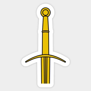 Hand and a Half Sword Garnish / Bastard Sword (Gold) Sticker